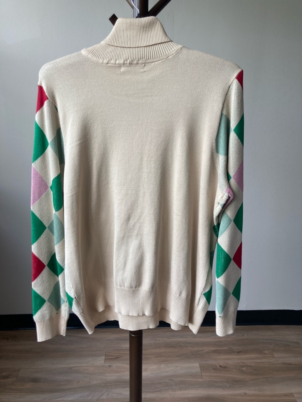 Retrology turtleneck geometric diamond print lightweight sweater 2X - Picture 12 of 16